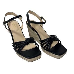 Liz Claiborne Women's Marcos Wedge Sandals in black Size 9.5M
